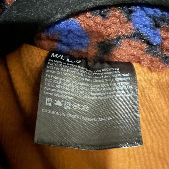 Lululemon Scuba Oversized Fleece Funnel Neck Pullover Jacquard liquisize camo L - Picture 3 of 6